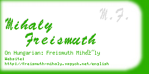 mihaly freismuth business card
